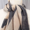 Cashmere Square Shawl Navy