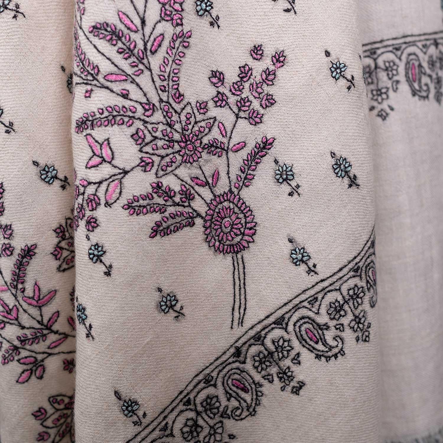 Sozni Embroidered Cashmere Pashmina Humayra
