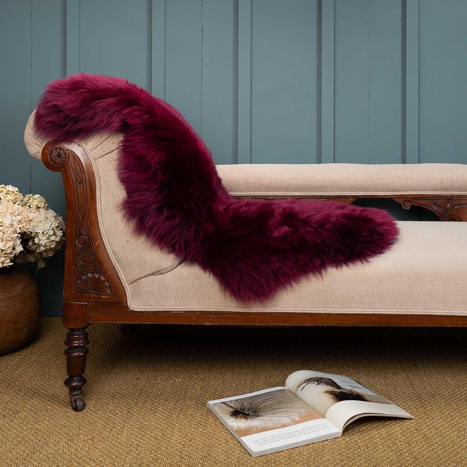 Seconds Sheepskin Rug Burgundy