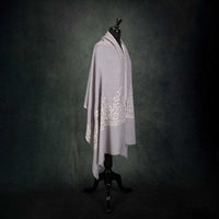 Spring of Kashmir Hand Embroidered Stole Silver
