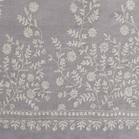 Spring of Kashmir Hand Embroidered Stole Silver
