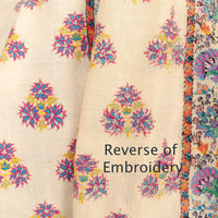 Sozni Hand Painted & Embroidered Jamawar Pashmina