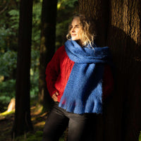 Liso Mohair Scarf Sapphire