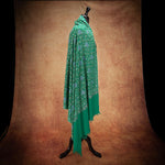 Sozni Hand Embroidered Cashmere Pashmina Emerald