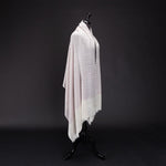 Ikat Cashmere Shawl 'Clouds of Ladakh' Lilac Stripe