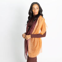 Ombre Cashmere Shawl Auburn