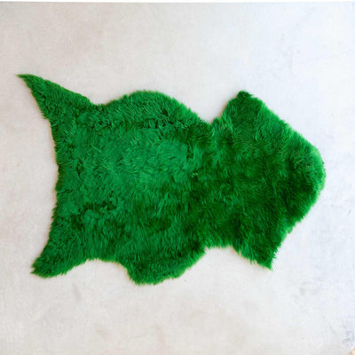 Sheepskin small in a rich meadow green.