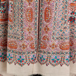 Sozni Hand Embroidered Jamawar Pashmina Akhrot