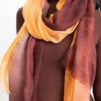 Ombre Cashmere Shawl Auburn