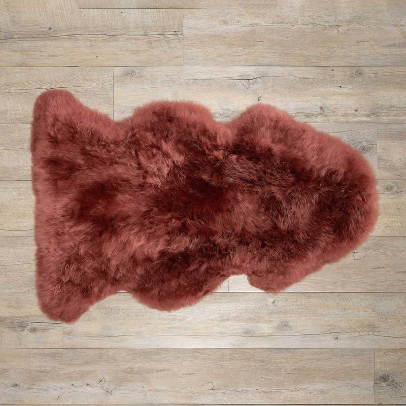 Seconds Sheepskin Rug Rosewood
