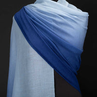 Blue Ombre Cashmere Shawl (Sample)