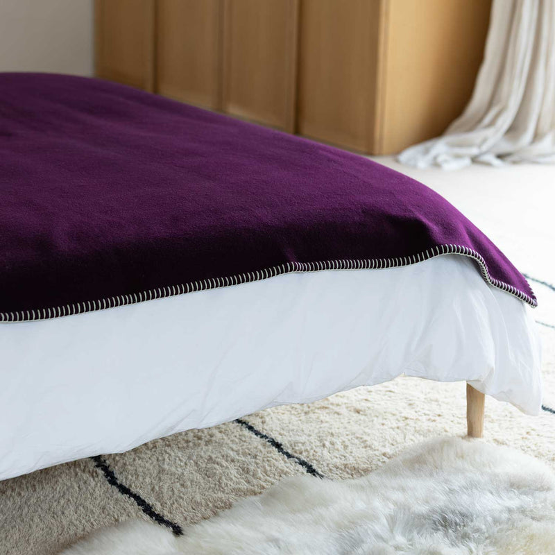 Cadiz Merino Blanket Blackcurrant