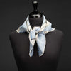 Cashmere Square Neck Scarf Light Blue (Sample)