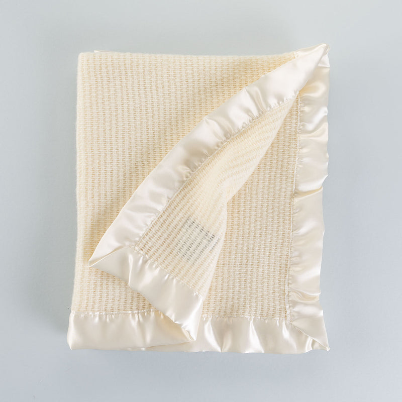 Wool Cellular Baby Blanket
