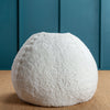 Small Curly White Sheepskin Beanbag