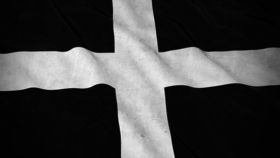 Cornish Flag of St Piran flying here indicates we are a Cornish business