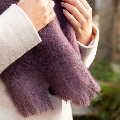 Liso Mohair Scarf Damson