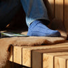Cashmere Bed Socks Denim 8-11