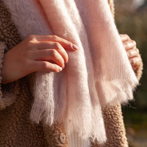 Liso Mohair Scarf Dusky Pink