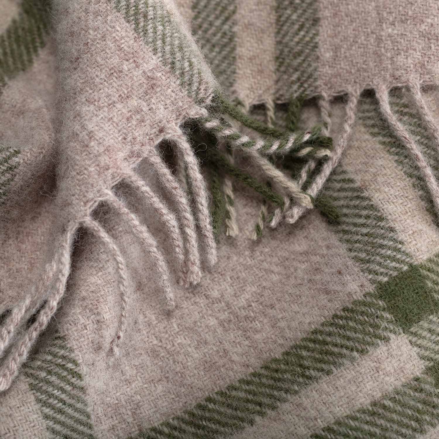 Pure New Wool Blanket Olive