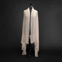 Cashmere Diamond Weave Ring Shawl Oyster (Sample)