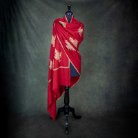 Hand Embroidered Sozni Shawl 'The Fire God'