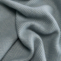 Pure New Wool Herringbone Knee Rug Duck Egg