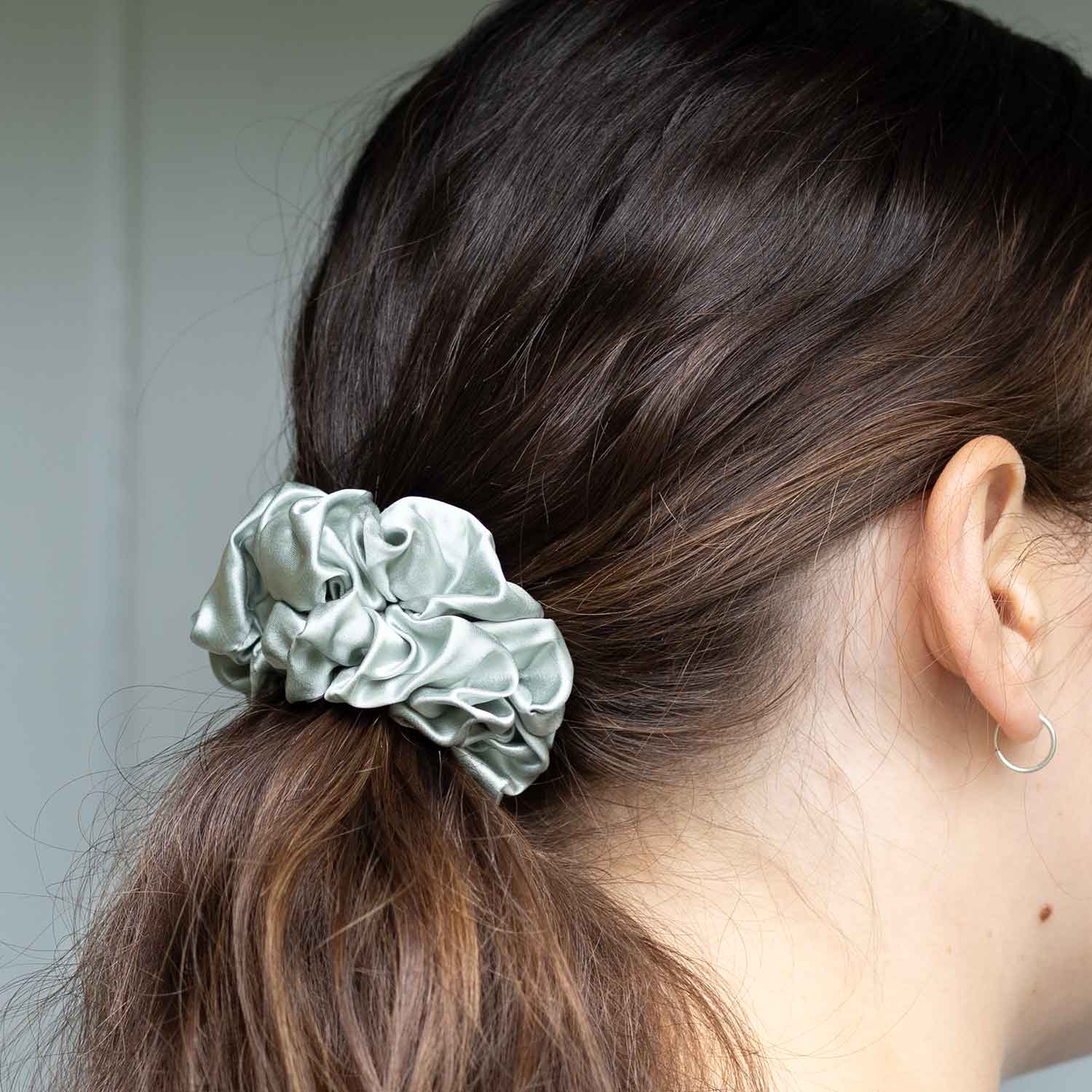 Silk Scrunchie Duck Egg