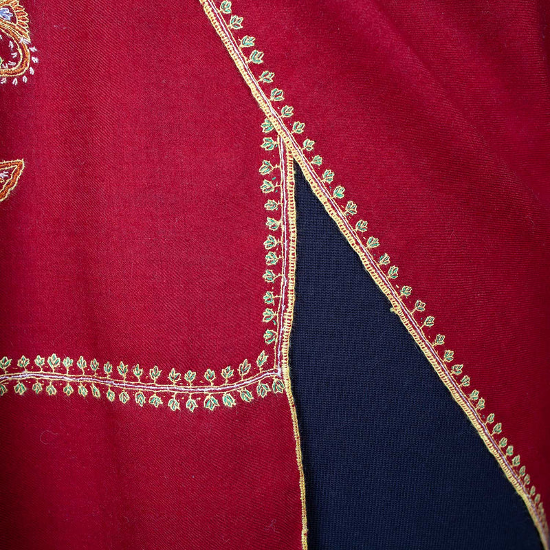 Hand Embroidered Sozni Shawl 'The Fire God'