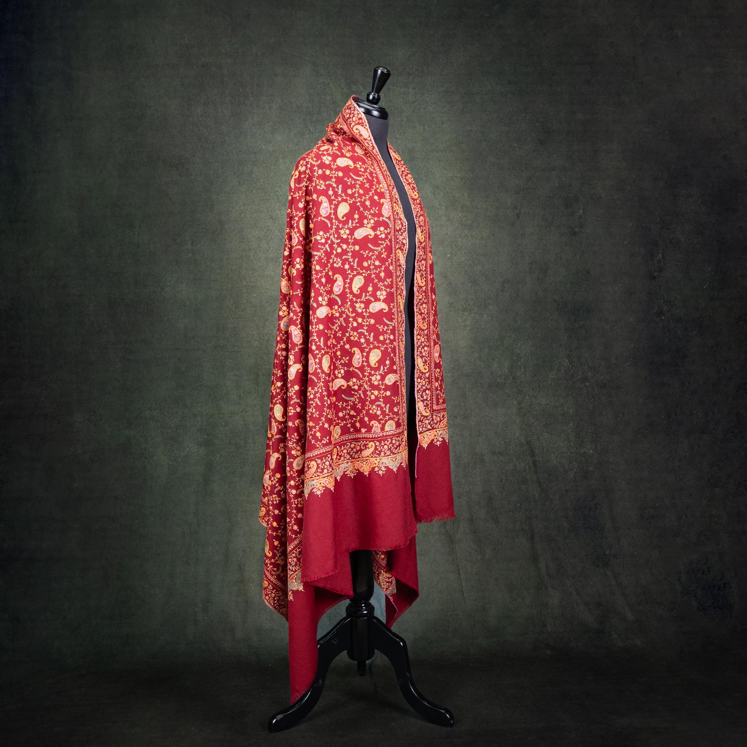 Embroidered Cashmere Pashmina 'Kashmir Bride Ambika'
