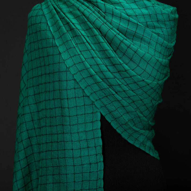 Cashmere Ultrafine Shawl Emerald (Sample)