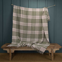 Pure New Wool Blanket Olive