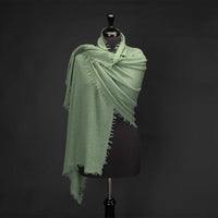 Knitted Cashmere Shawl Sage Green (Sample)