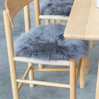 Grey Sheepskin Seat Pad Round 38 cm