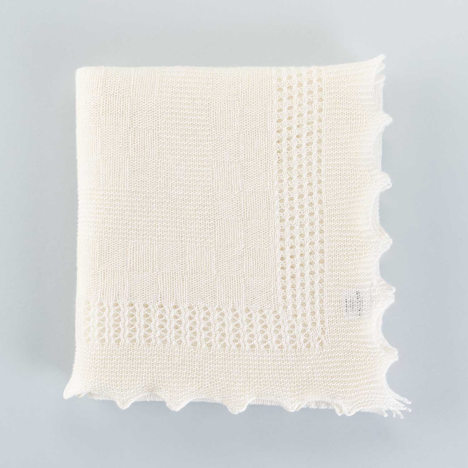 Ivory Cashmere Baby Shawl