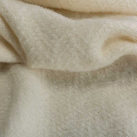 Pure New Wool Textured Ivory Throw