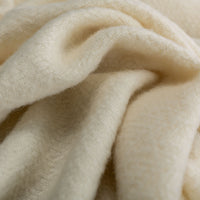 Pure New Wool Textured Ivory Throw