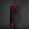 Knitted Reversible Cashmere Shawl Burgundy (Sample)