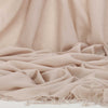 Luxury cashmere pashmina shawl in a soft light beige colourway and finished with hand-twisted tassels. 100% Hand-spun 'A Grade' Cashmere.