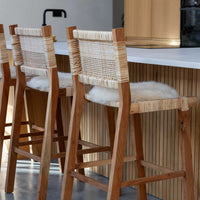 Linen Sheepskin Seat Pad Round 38 cm