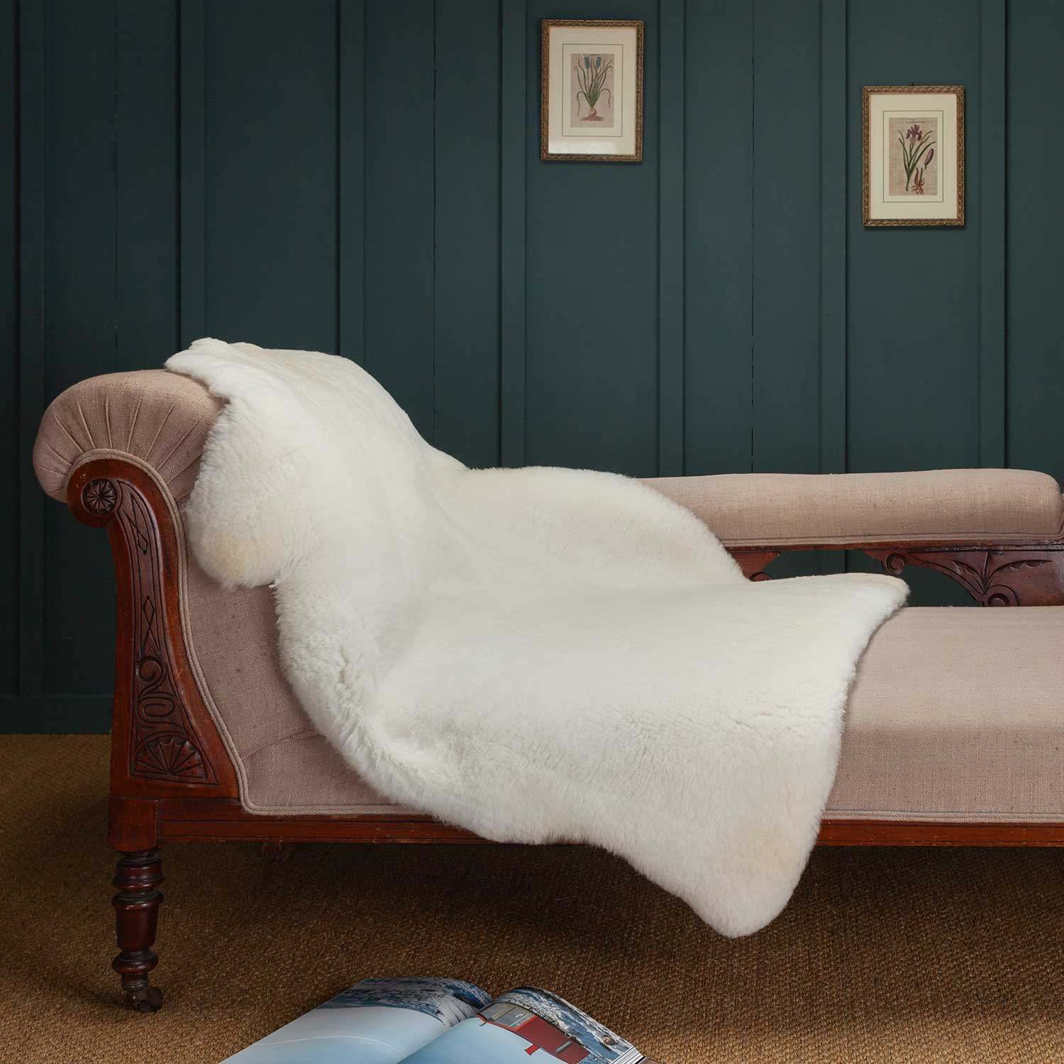 Exclusive Sheepskin Throw Natural White