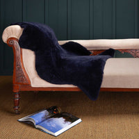 Exclusive Sheepskin Throw Midnight Blue