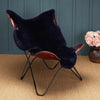 Exclusive Sheepskin Throw Midnight Blue