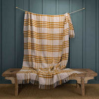 Pure New Wool Blanket Mustard