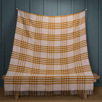 Pure New Wool Blanket Mustard