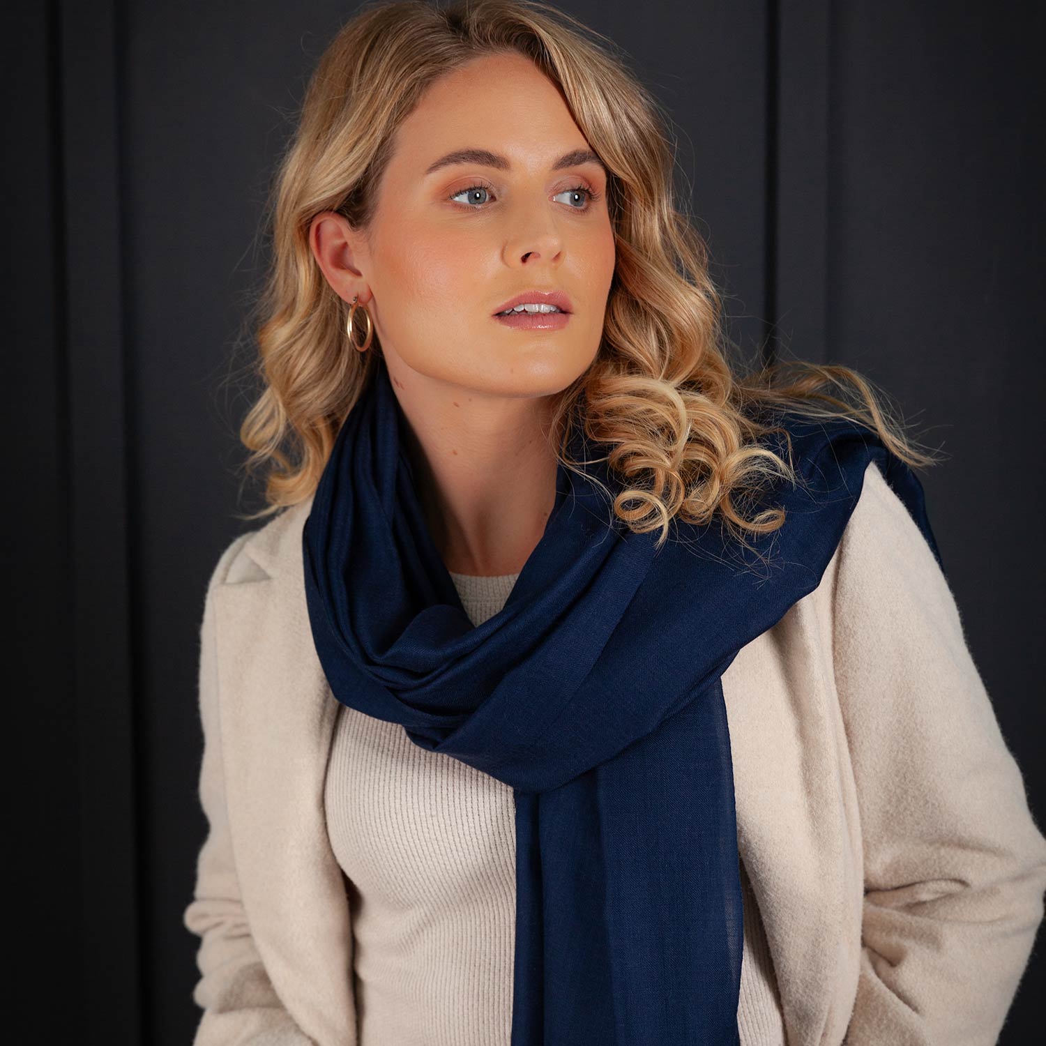 Navy silk shawl outlet