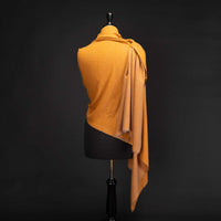 Hand Loomed Reversible Cashmere Shawl Orange (Sample)