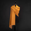 Hand Loomed Reversible Cashmere Shawl Orange (Sample)