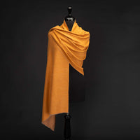 Hand Loomed Reversible Cashmere Shawl Orange (Sample)