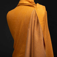 Hand Loomed Reversible Cashmere Shawl Orange (Sample)